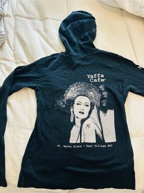 Yaffa Cafe® Black Graphic Hoodie - East Village NYC